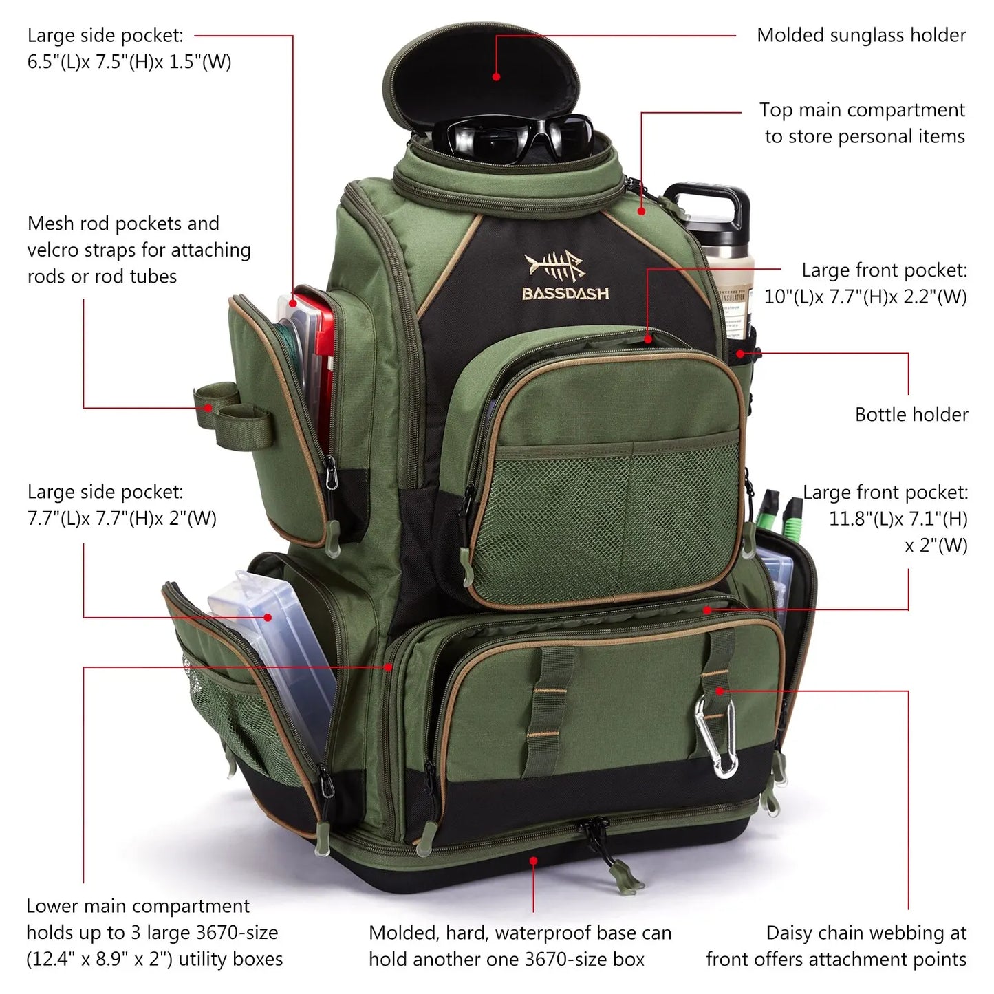 Multifunctional Fishing Tackle Backpack