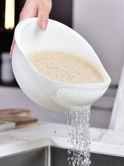 Silicone Colander Rice Bowl Fruit Bowl Washing Drain Basket